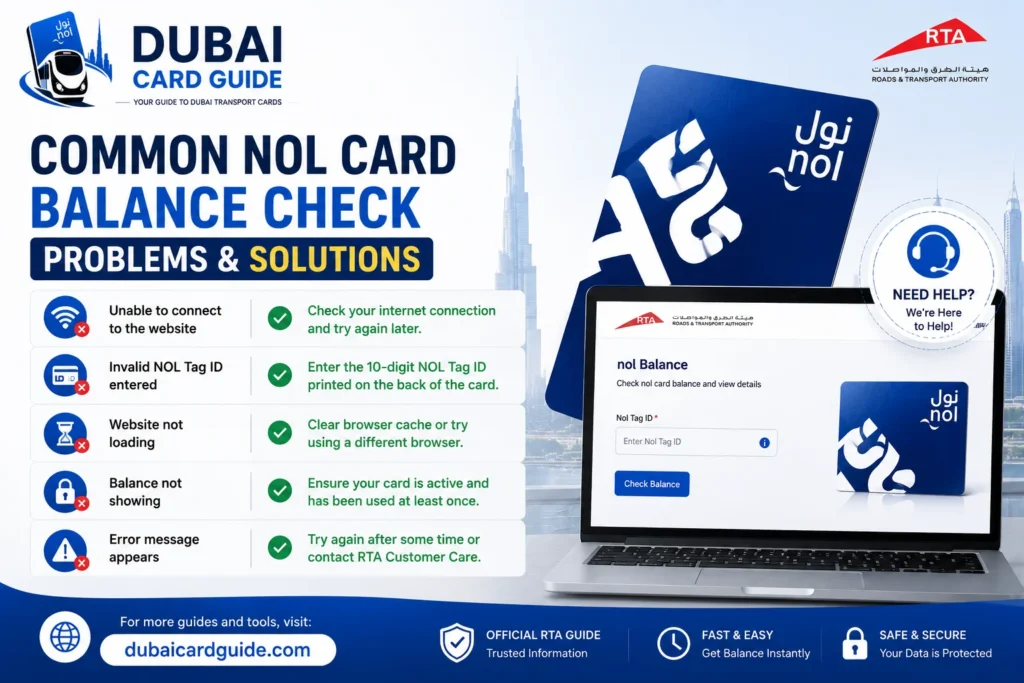 Common NOL card balance check Problems & Solutions