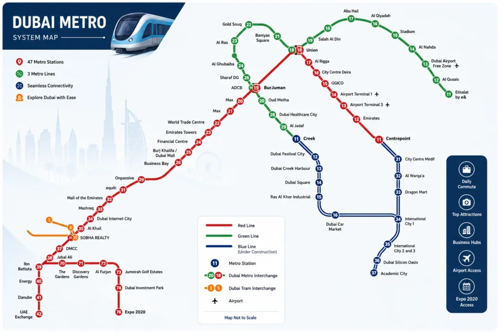 Dubai Metro Map