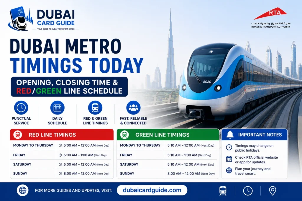Dubai Metro Timings